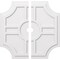 Ekena Millwork Haus Architectural Grde PVC Contemporary Ceiling Medallion, Two Piece, 38"OD x 3"ID x 12 1/2"C x 1"P CMP38HS2-03000 - alternate 1